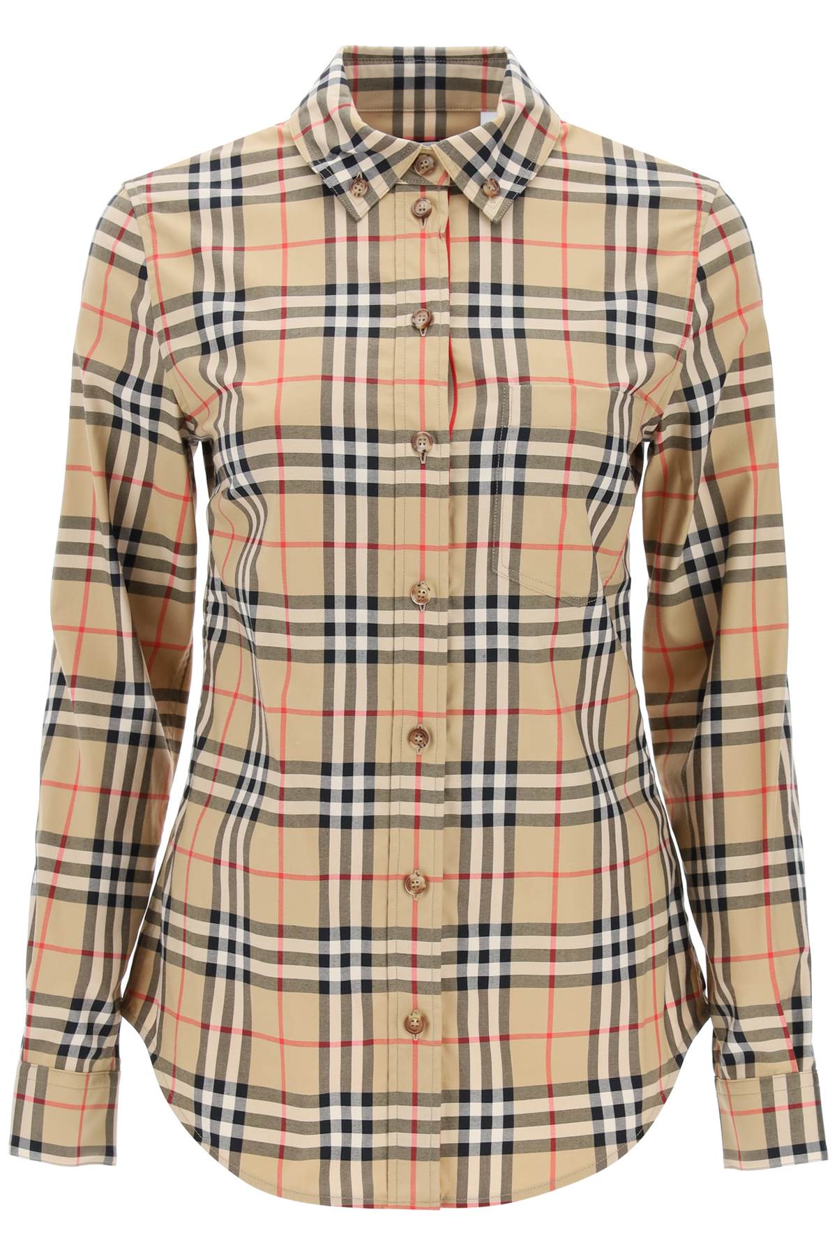 Burberry lapwing button-down shirt with vintage check pattern