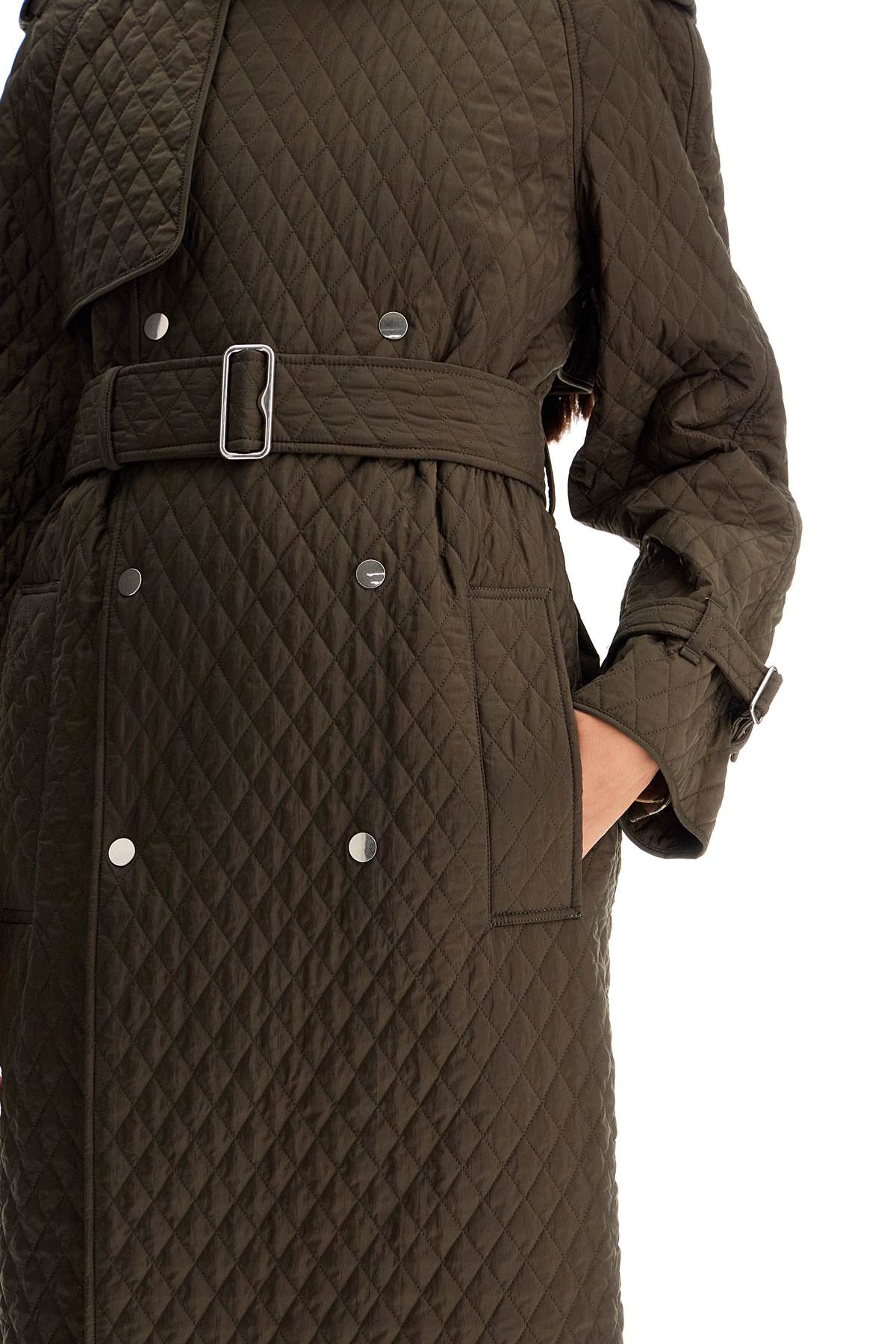 Burberry long quilted trench coat