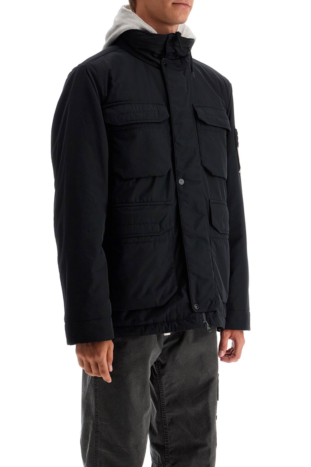 Stone Island micro twill coat jacket for