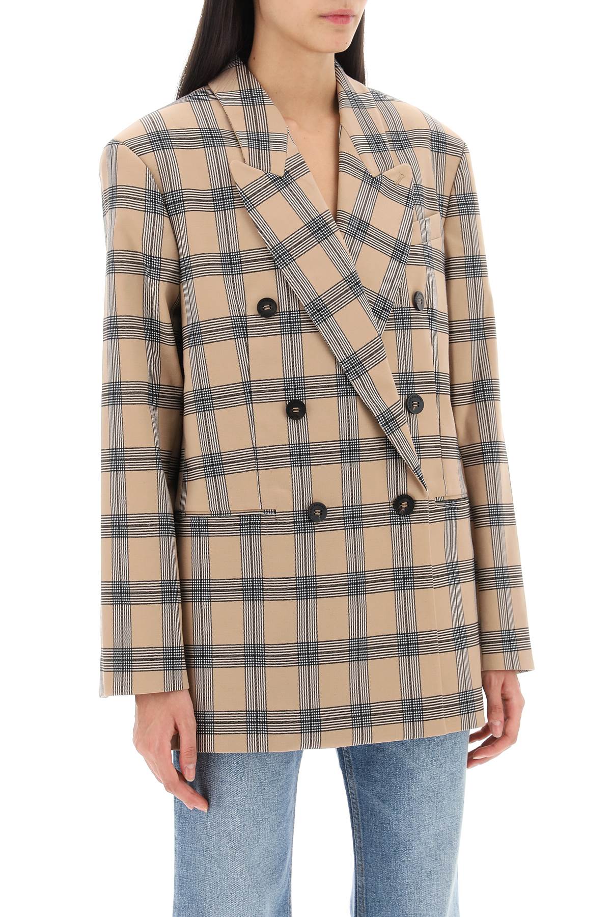 Zimmermann oversized luminosity jacket with check motif