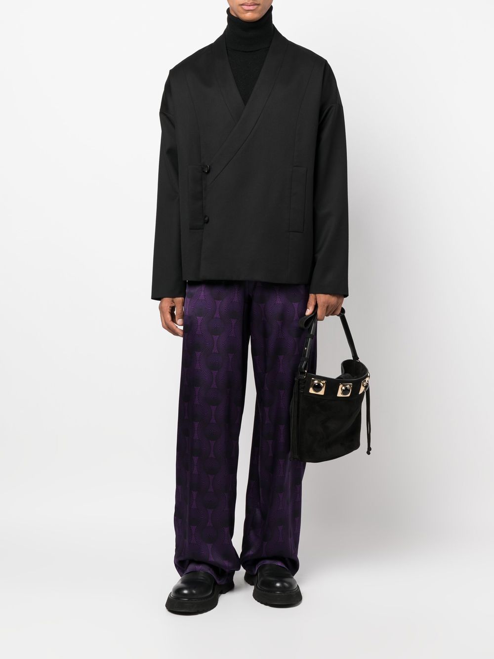 OZWALD BOATENG Trousers Purple