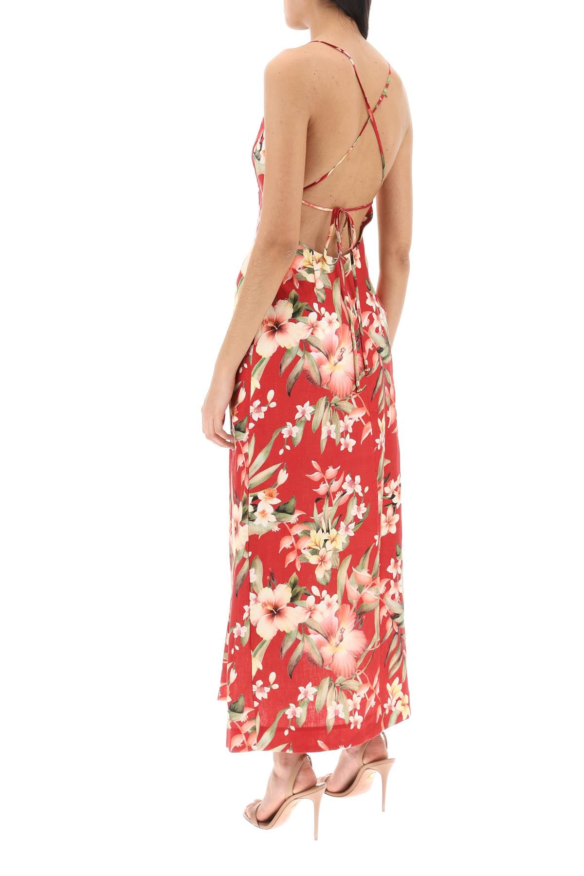 Zimmermann Lexi Floral Slip Dress   Red