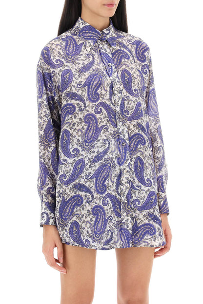 Zimmermann Devi Relaxed Silk Shirt   White