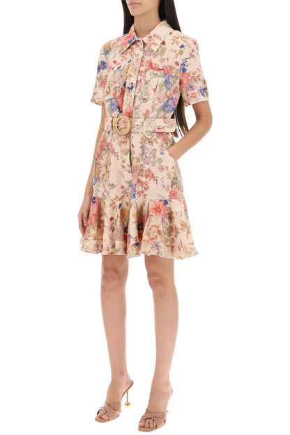 Zimmermann august belted linen shirt dress