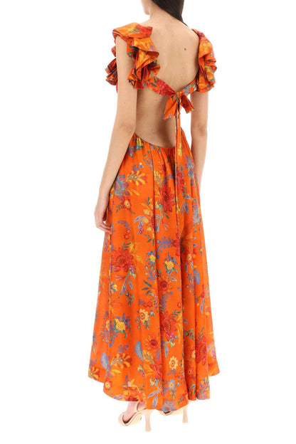 Zimmermann 'Ginger' Dress With Cut Outs   Orange