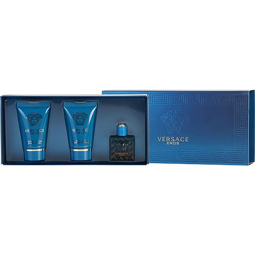 VERSACE EROS - EDT 0.17 OZ MINI & AFTER SHAVE BALM 0.8 OZ & SHOWER GEL 0.8 OZ