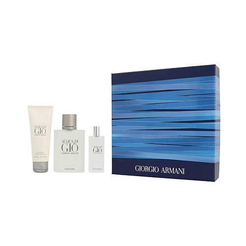 ACQUA DI GIO - EDT SPRAY 3.4 OZ & ALL OVER SHAMPOO 2.5 OZ & EDT SPRAY 0.5 OZ