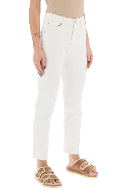 Agolde riley high-waisted cropped jeans