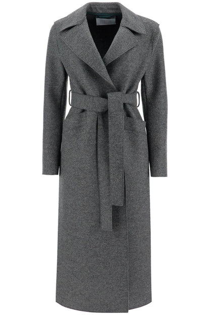 Harris Wharf London long coat in pressed wool