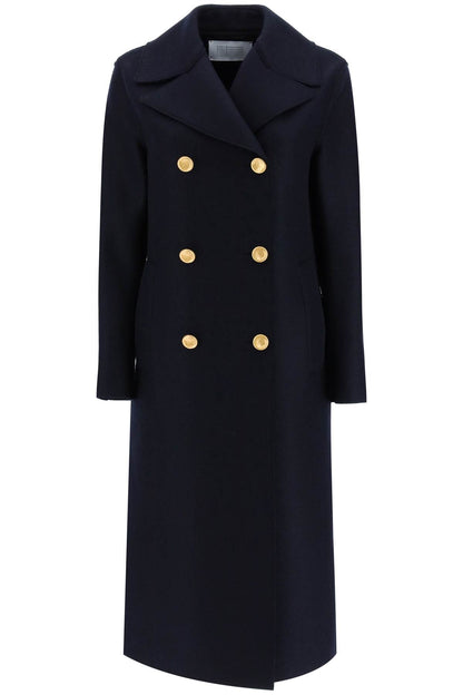 Harris Wharf London double-breasted coat in pressed wool