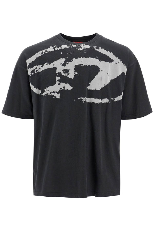 Diesel t-boxt-n14 t-shirt with flocked logo