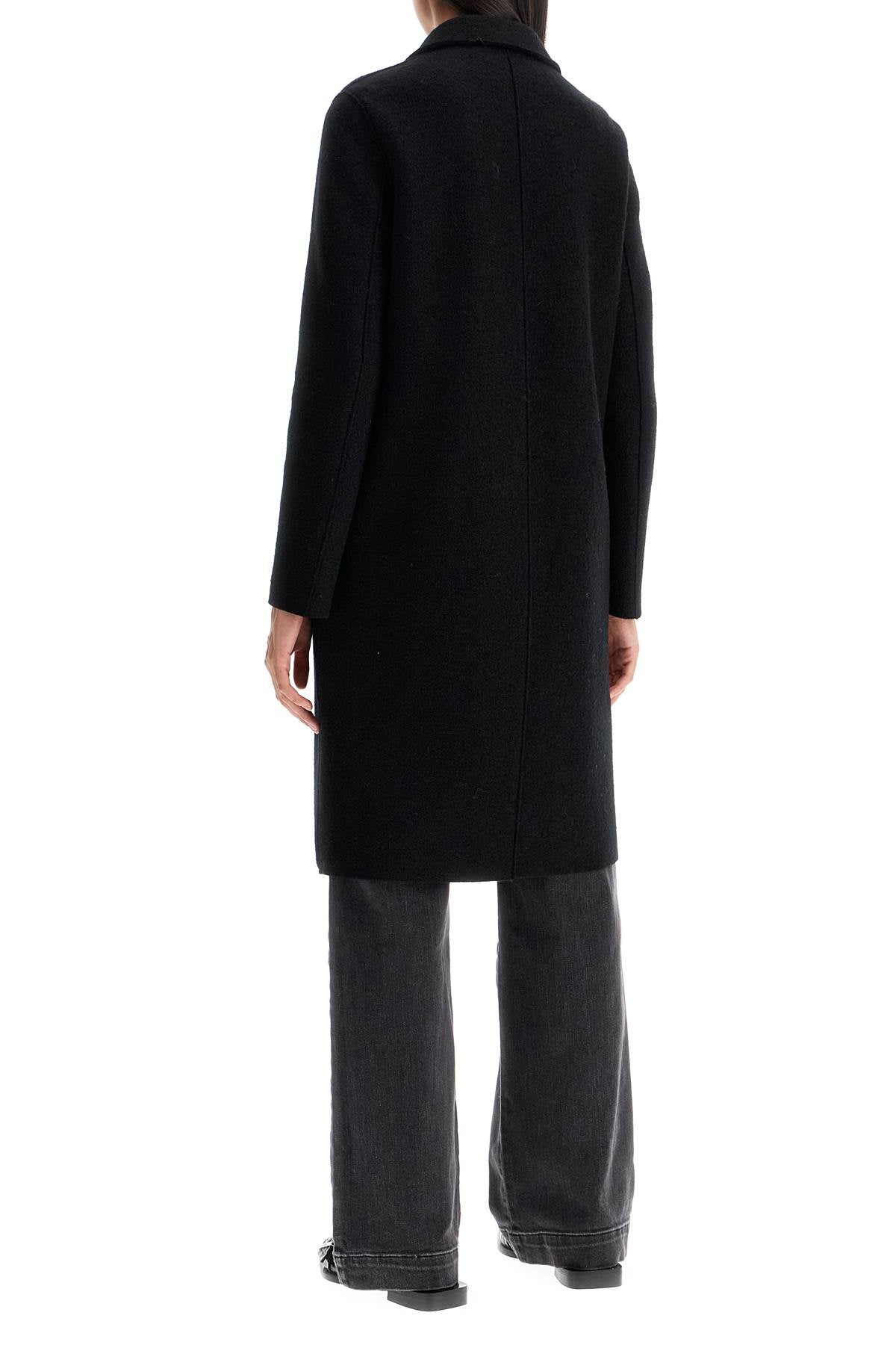 Harris Wharf London single-breasted wool coat in boiled