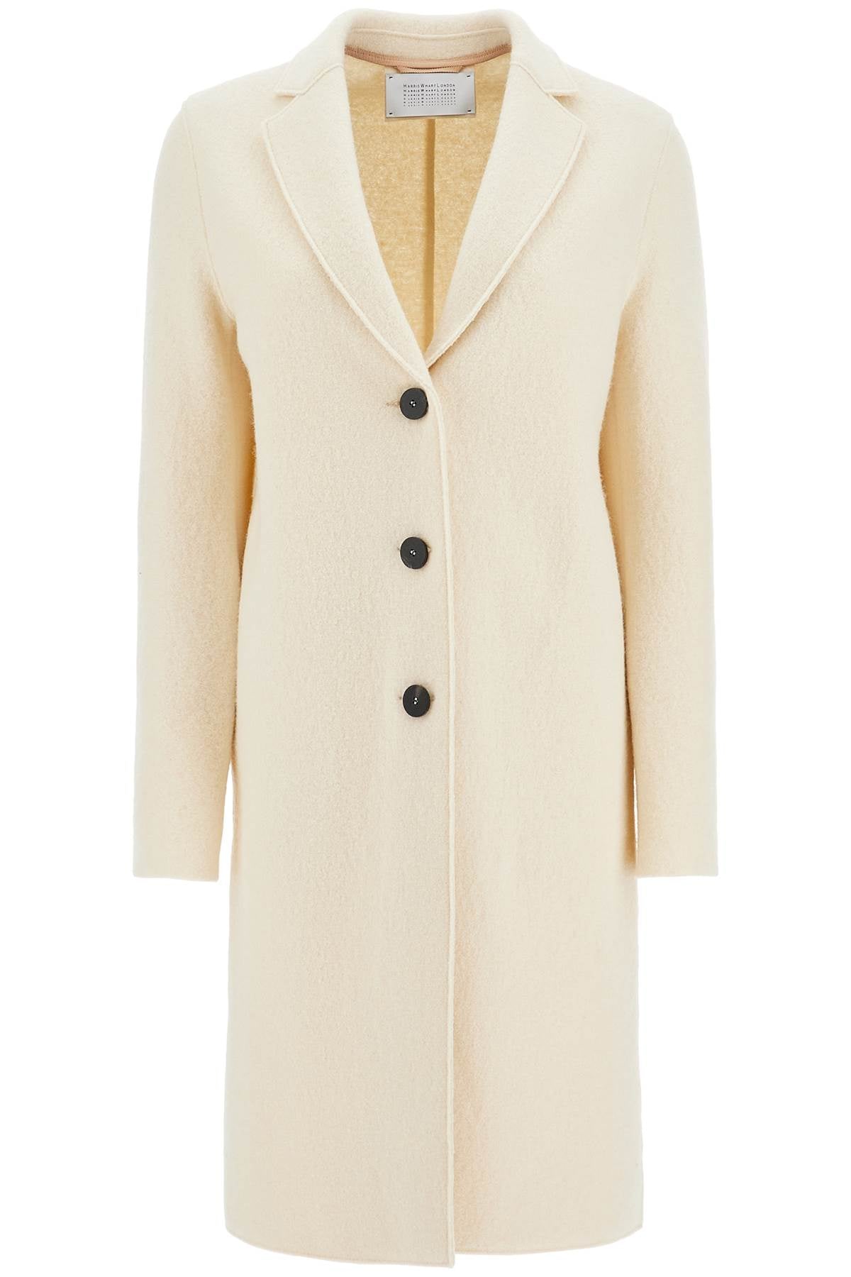 Harris Wharf London single-breasted wool coat in boiled