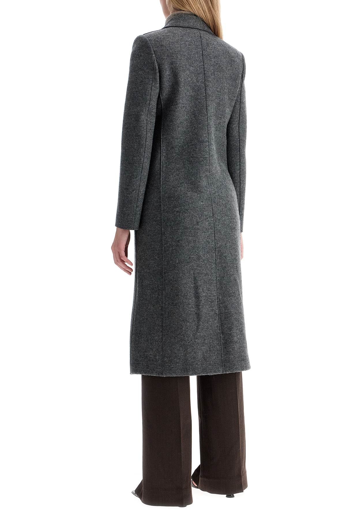 Harris Wharf London single-breasted coat in pressed wool