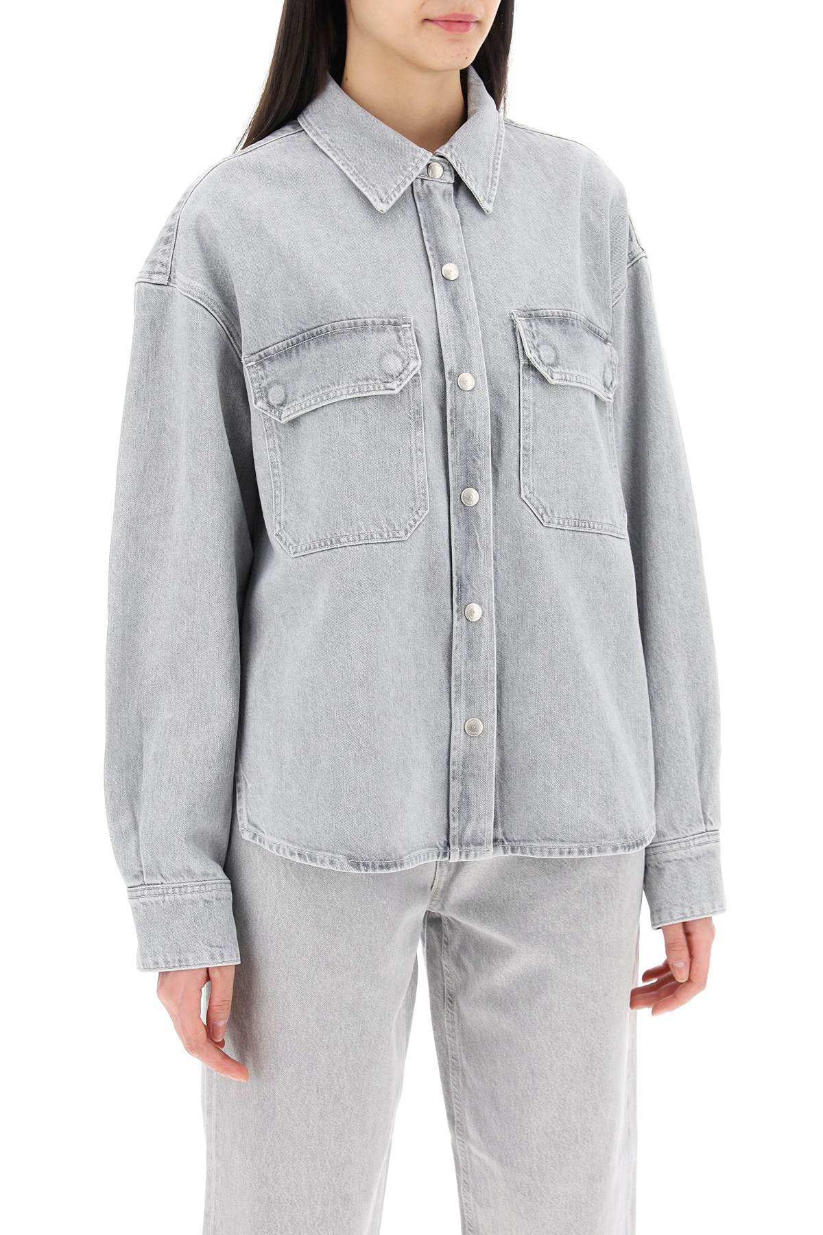 Agolde gwen denim shirt for women