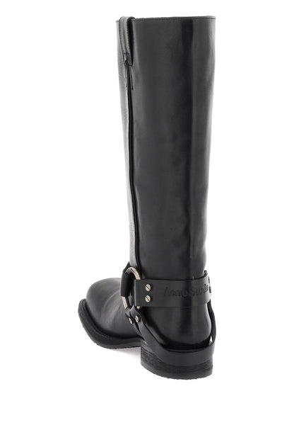 Acne Studios leather biker boots in