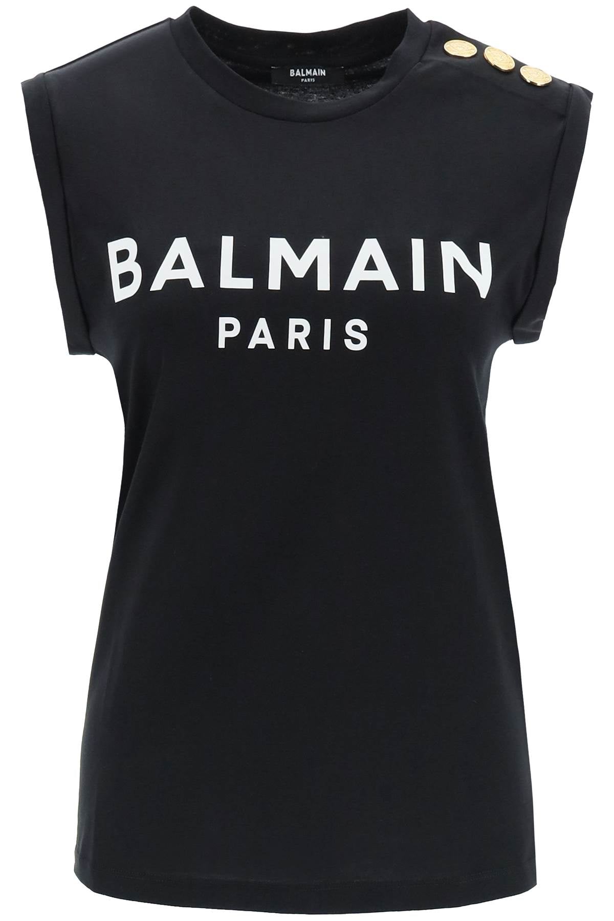 Balmain logo top with embossed buttons