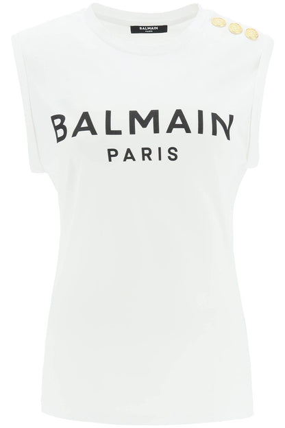 Balmain logo top with embossed buttons