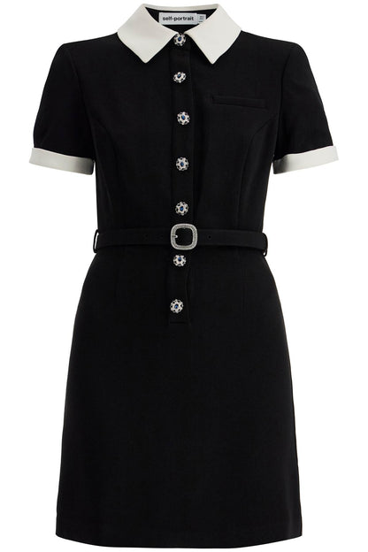 Self Portrait crepe mini dress with belt