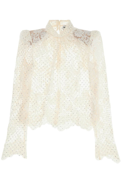 Self Portrait lace top with rhinest