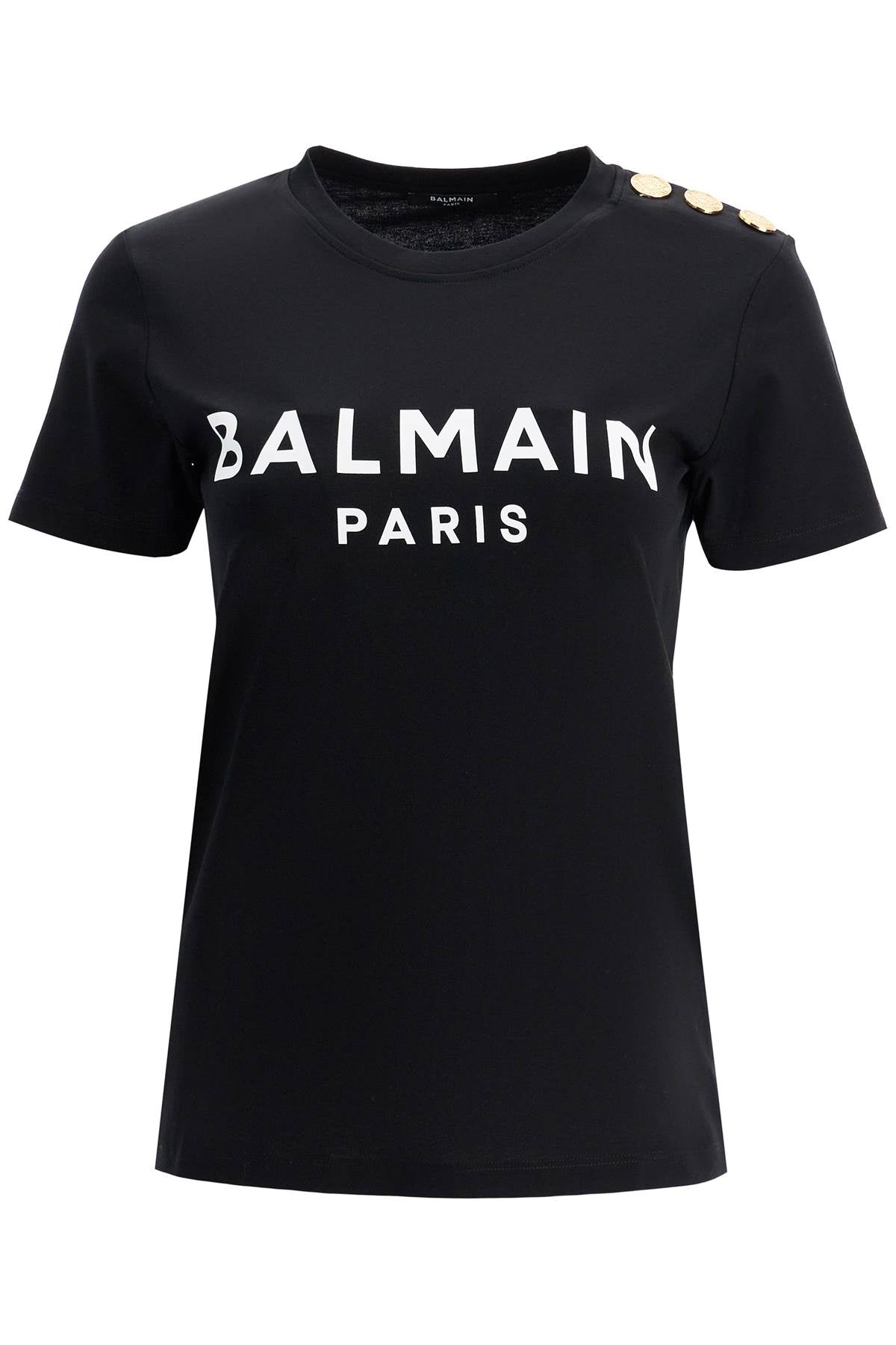 Balmain logo t-shirt with buttons