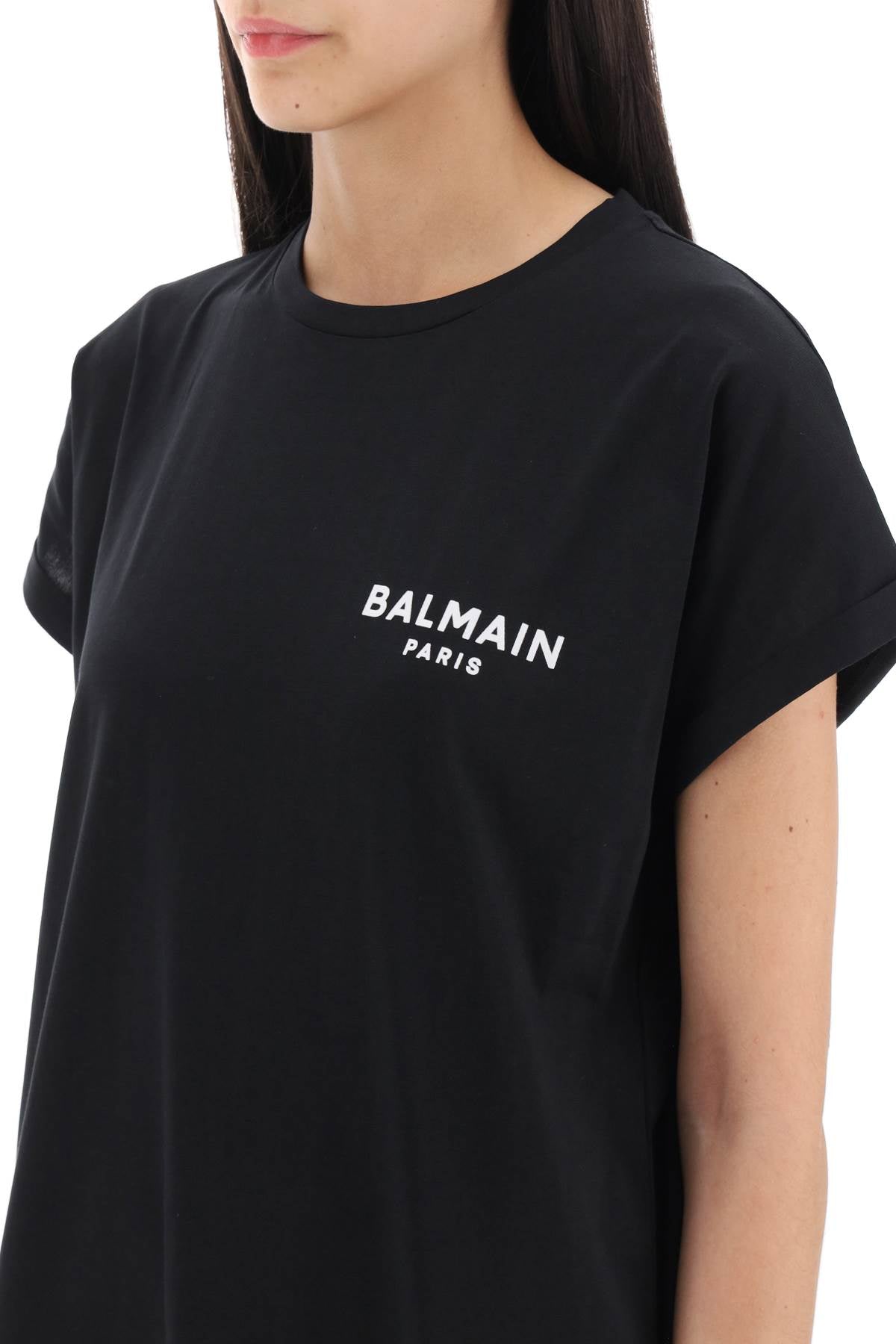 Balmain flocked logo t-shirt