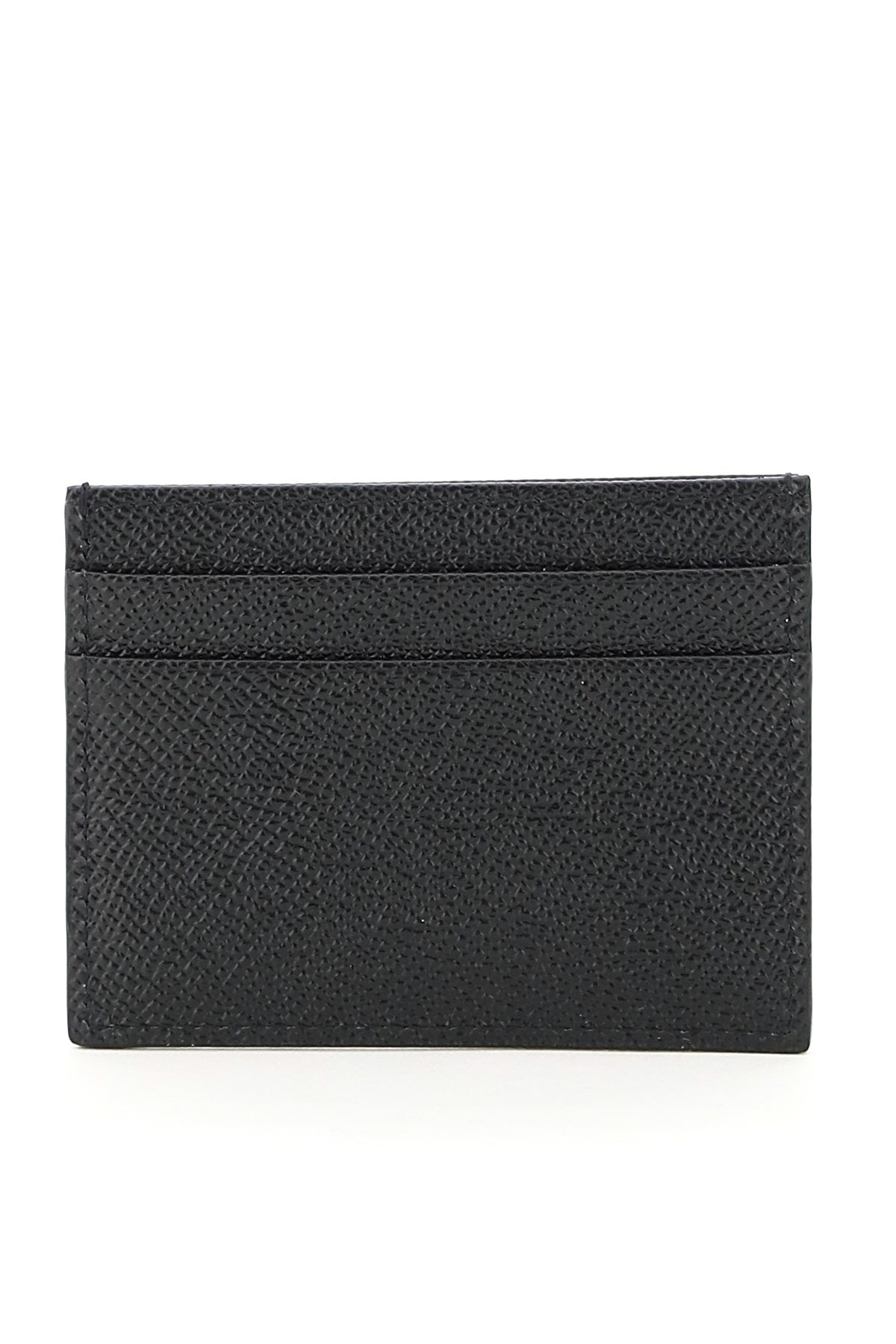 Dolce & Gabbana leather card holder with logo plaque