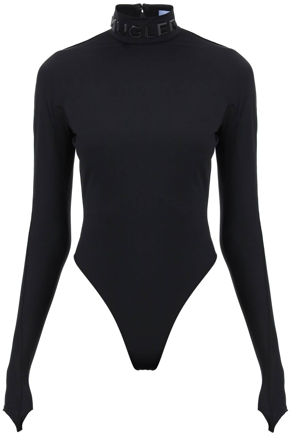 Mugler bodysuit with stand collar