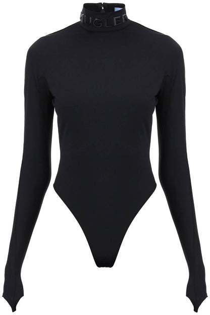 Mugler bodysuit with stand collar