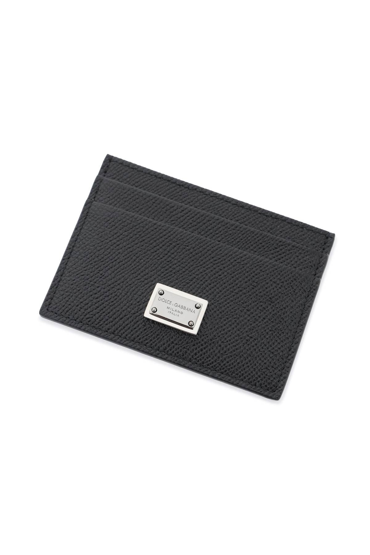 Dolce & Gabbana leather card holder with logo plate