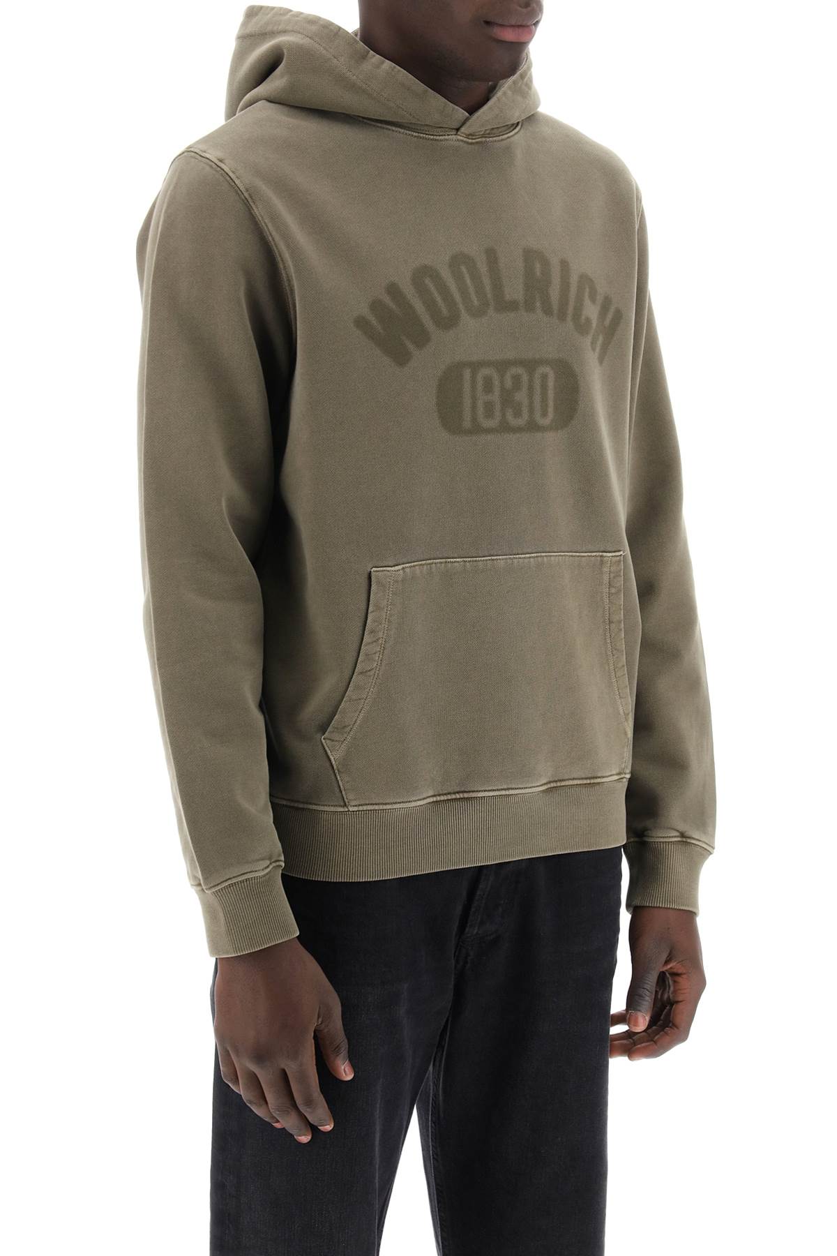 Woolrich vintage-look hoodie with logo print and