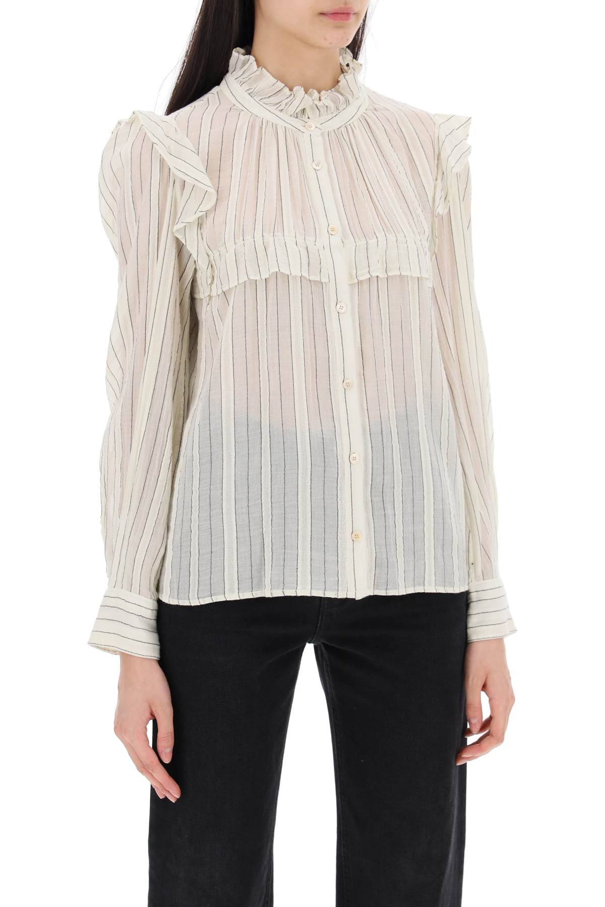 Isabel Marant Etoile "striped cotton blouse by id