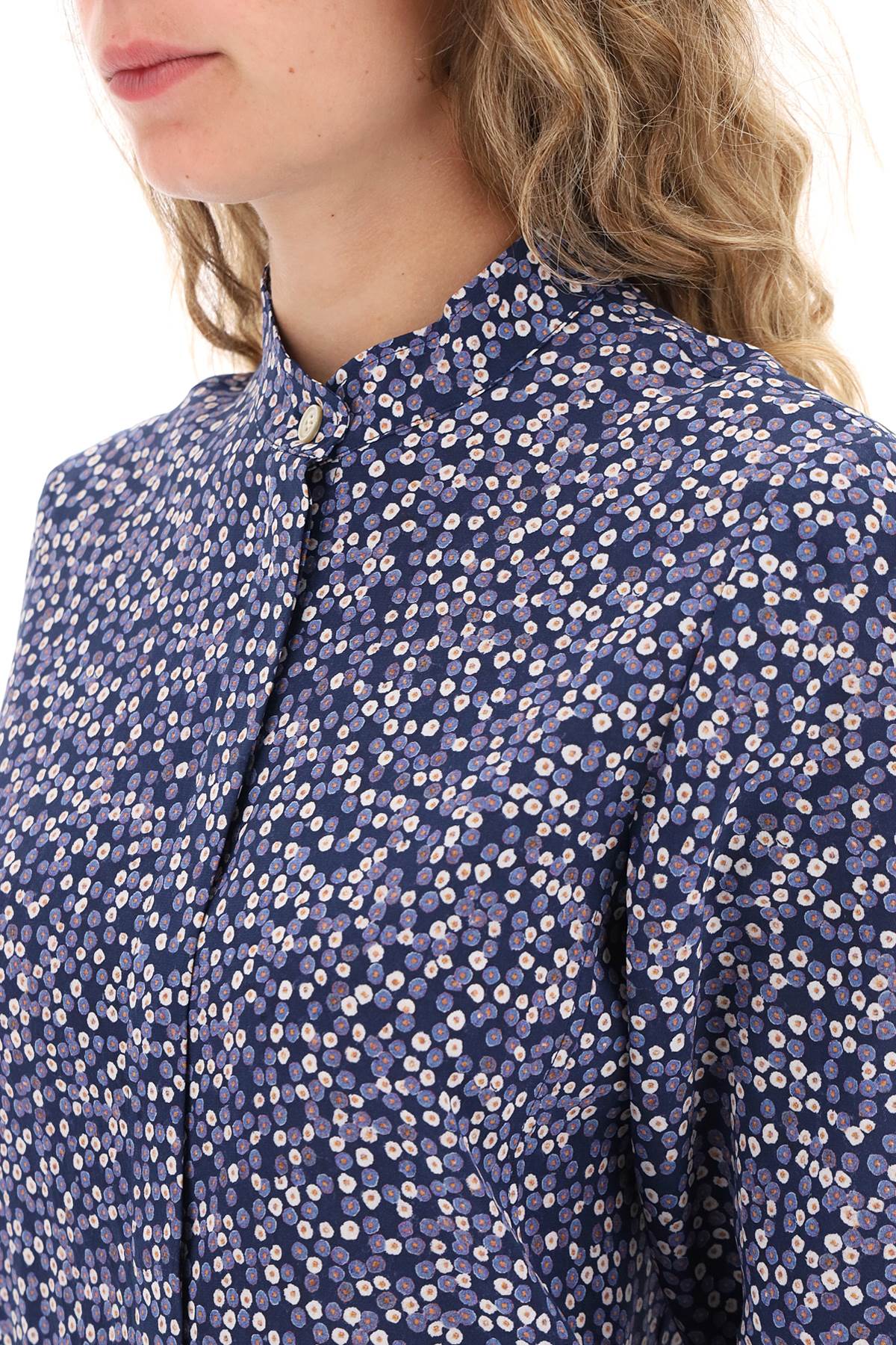 Isabel Marant ilda silk shirt with floral print