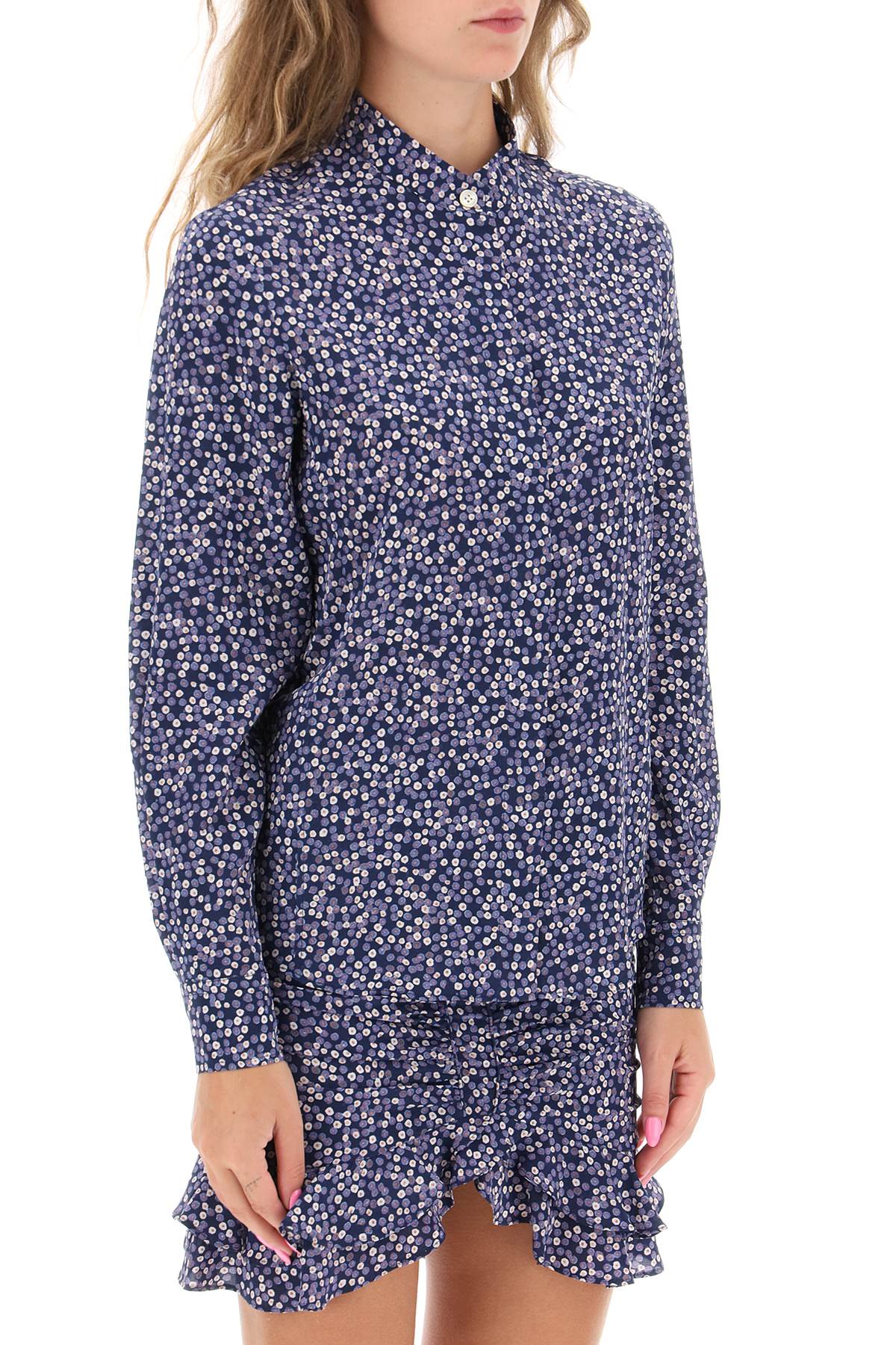 Isabel Marant ilda silk shirt with floral print