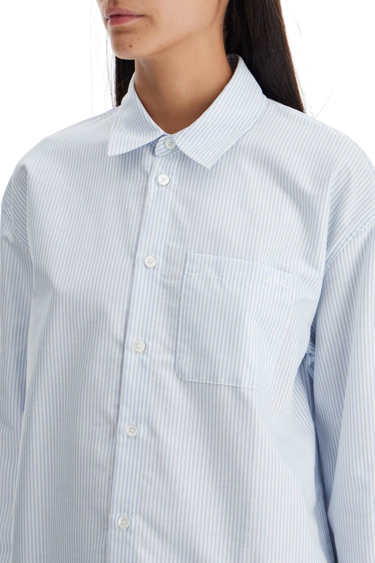 A.P.C. striped boyfriend shirt