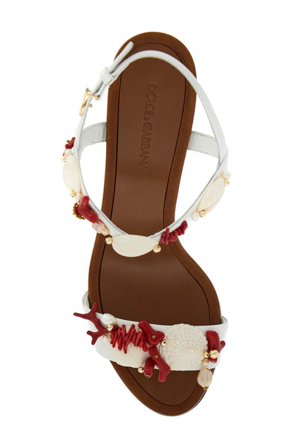 Dolce & Gabbana "nappa sandals with coral embellishments