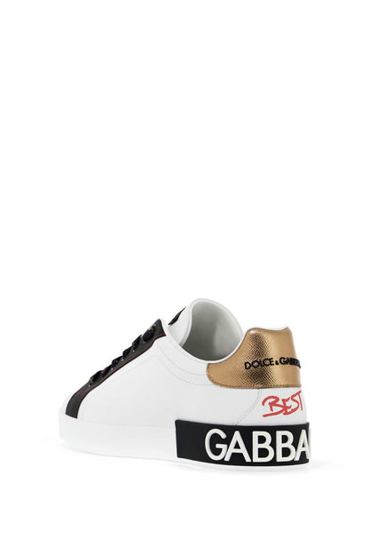 Dolce & Gabbana portofino sneakers with patches and embroidery