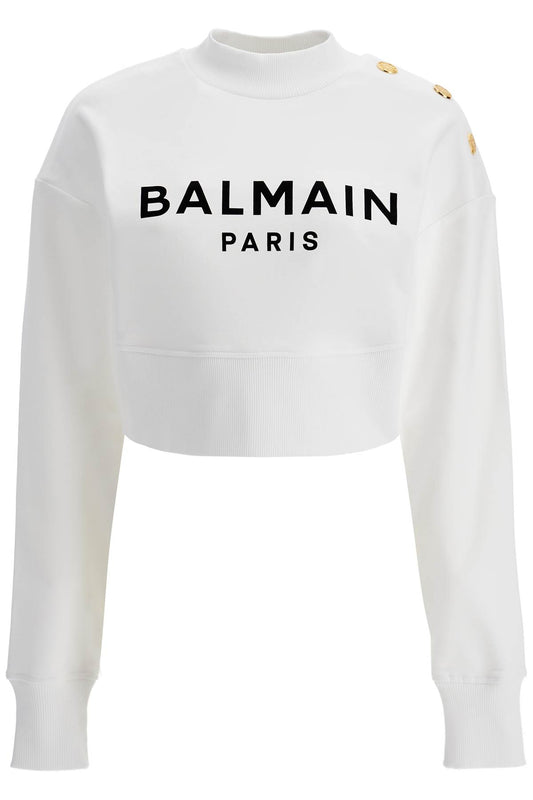 Balmain cropped sweatshirt with buttons