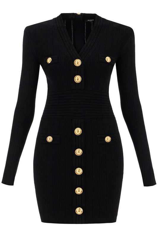 Balmain knitted mini dress with buttons