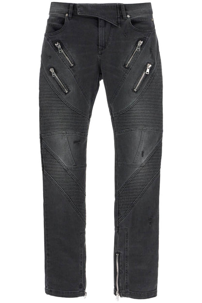 Balmain slim fit biker jeans for