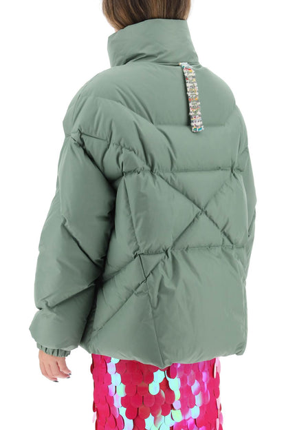 Khrisjoy moon hooded short down jacket