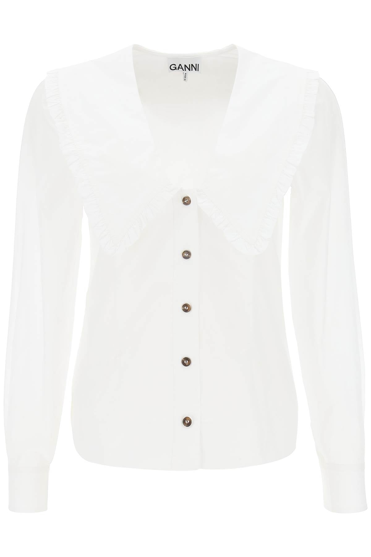 Ganni maxi collar shirt