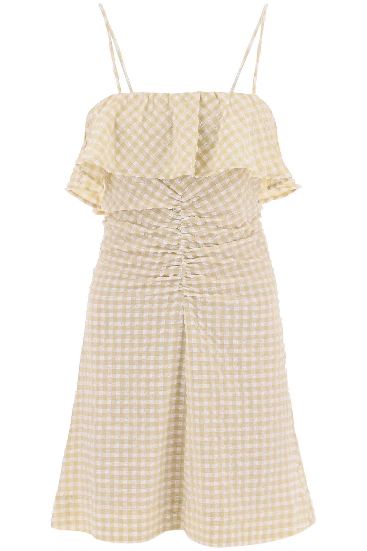 Ganni gingham motif dress