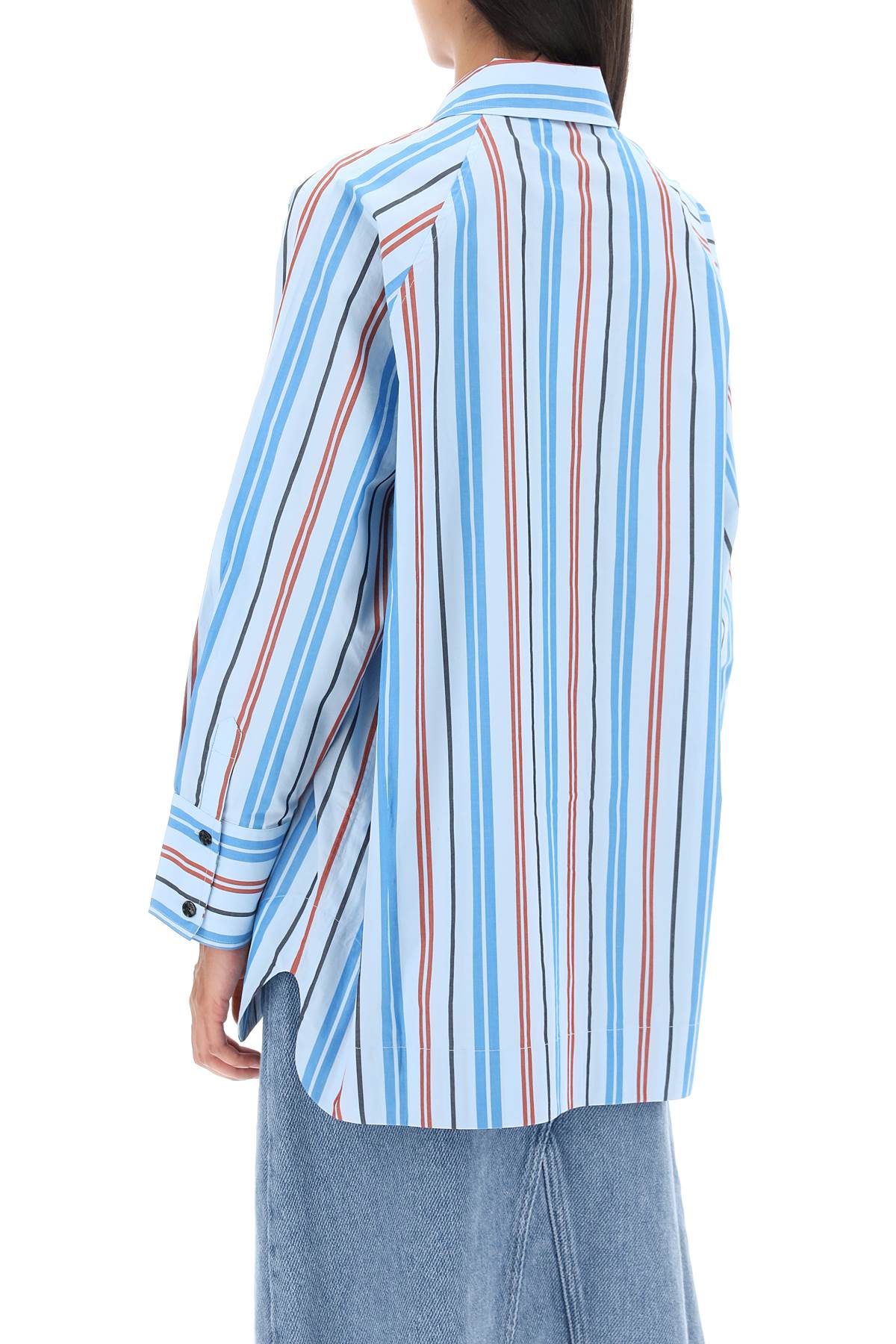 Ganni oversized striped shirt