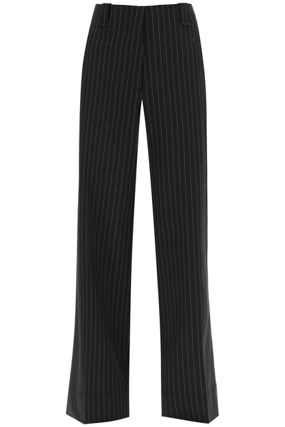 Ganni pinstriped wide leg pants