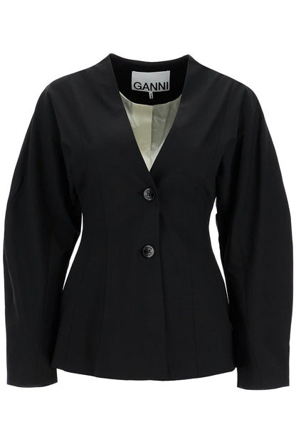 Ganni lightweight fitted jacket