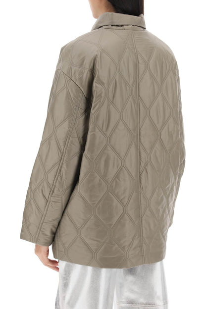 Ganni quilted oversized coat