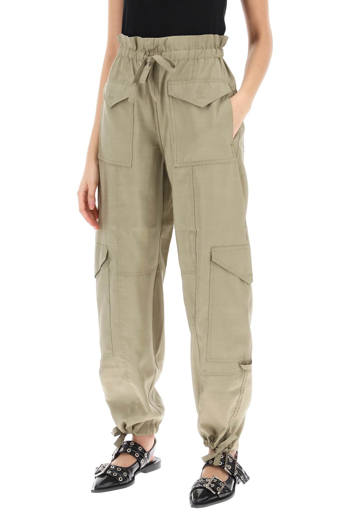 Ganni light slub pants