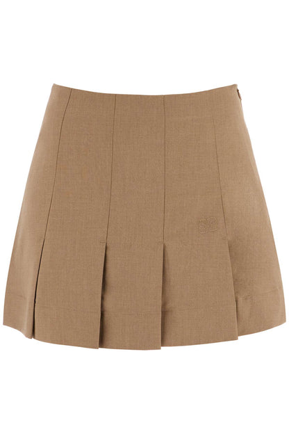 Ganni pleated mini sk