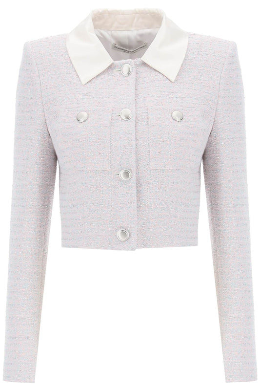 Alessandra Rich cropped jacket in tweed boucle'